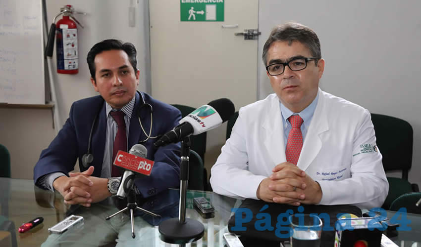 Rueda de prensa del Hospital Hidalgo (Foto: Eddylberto Luévano Santillán)