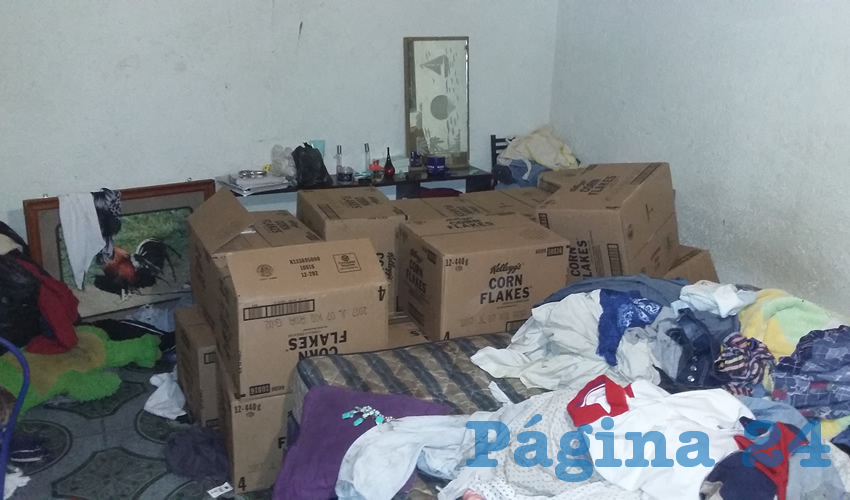 Así encontraron las autoridades las 52 cajas con cereal Corn Flakes