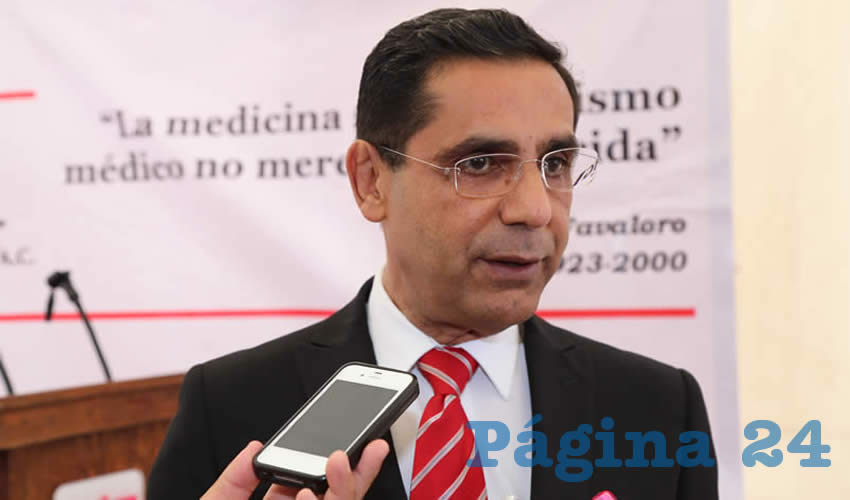Edmundo Bayr&aacute;n Llamas, presidente de la Fundaci&oacute;n Cardiovascular de Aguascalientes (Foto: Eddylberto Lu&eacute;vano Santill&aacute;n)