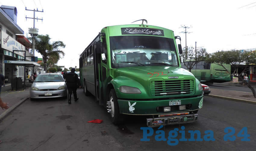 El autobús que manejaba el hoy homicida, Jesús Pérez Jurado
