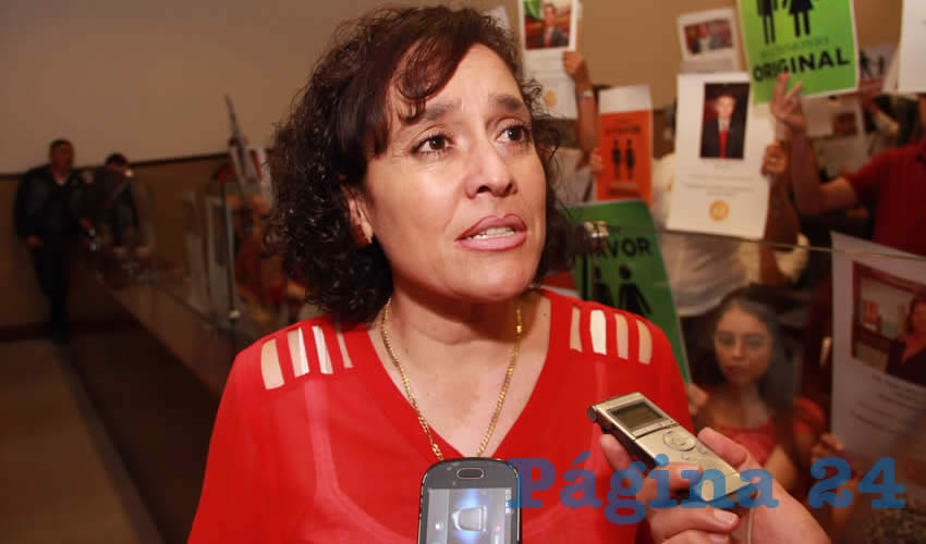 María de los Ángeles Aguilera Ramírez, legisladora local (Foto: Eddylberto Luévano Santillán)