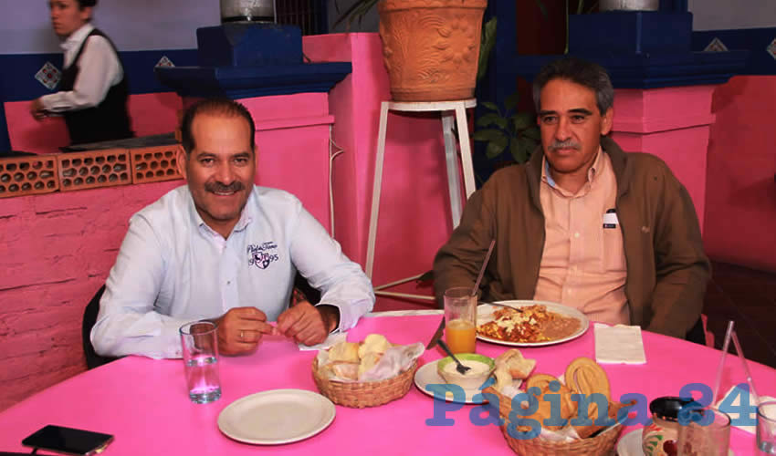 En La Saturnina compartieron el pan y la sal Mart&iacute;n Orozco Sandoval, gobernador electo de Aguascalientes, y Miguel &Aacute;ngel Piza Jim&eacute;nez