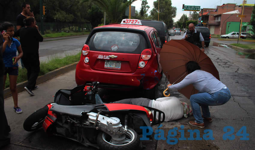 &Oacute;scar Ra&uacute;l &ldquo;N&rdquo; &ldquo;N&rdquo;, casi termina abajo del taxi