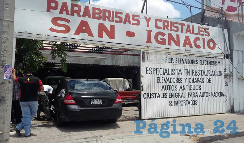 El accidente ocurrió en Parabrisas y Cristales San Ignacio