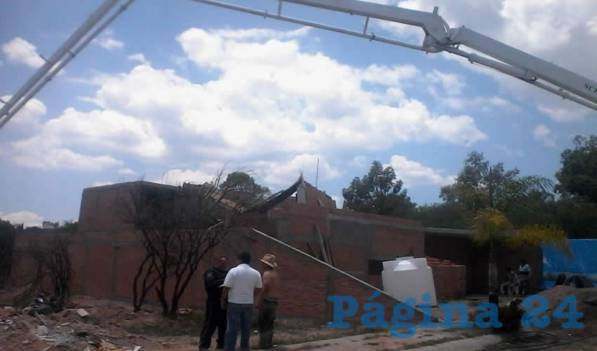 La endeble construcción está situada en privada La Cantera, en el fraccionamiento La Piedra,