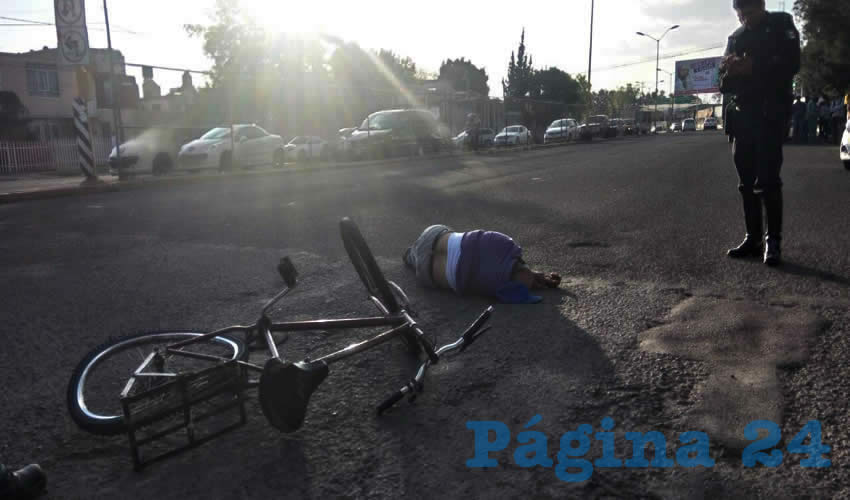 Prisciliano Delgado Mart&iacute;nez, tras ser atropellado en el cruce de Primer Anillo y calle Obrero Mundial
