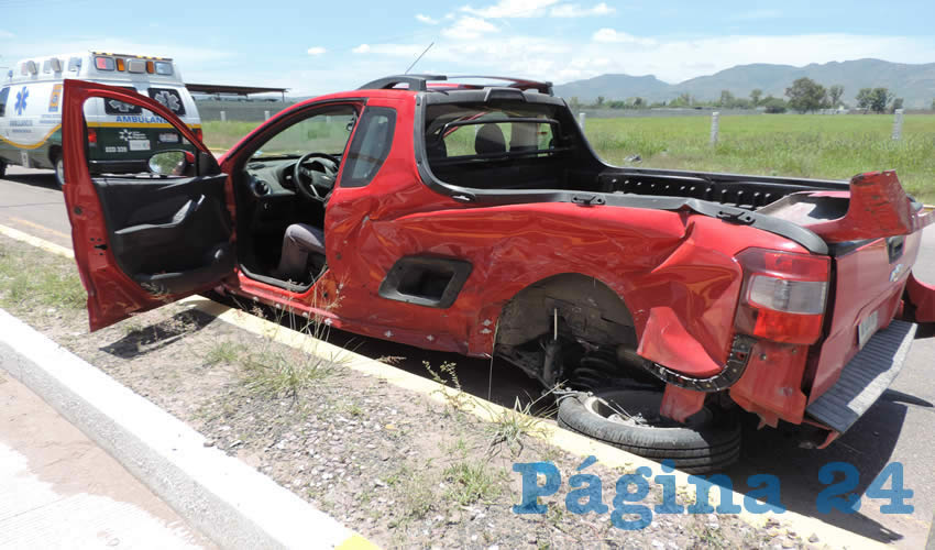 La camioneta Chevrolet Tornado que guiaba el beodo Joel Estrella González