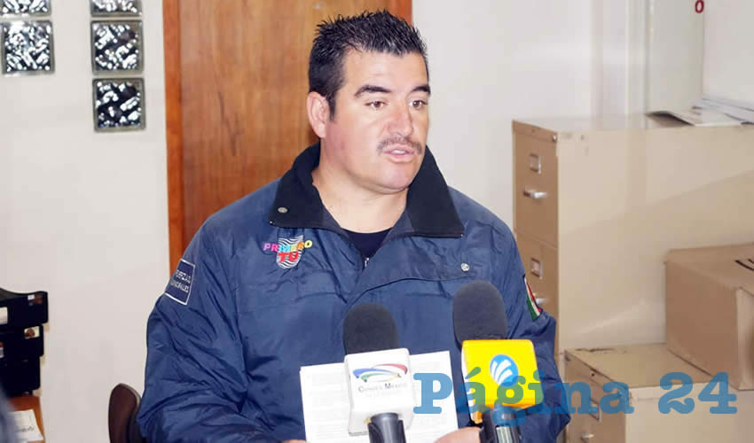 Juan José Ríos Chávez: La corporación está integrada por 120 elementos, de los cuales 50 se destinaron a cuidar en el Centro Histórico (Foto: Merari Martínez Castro)