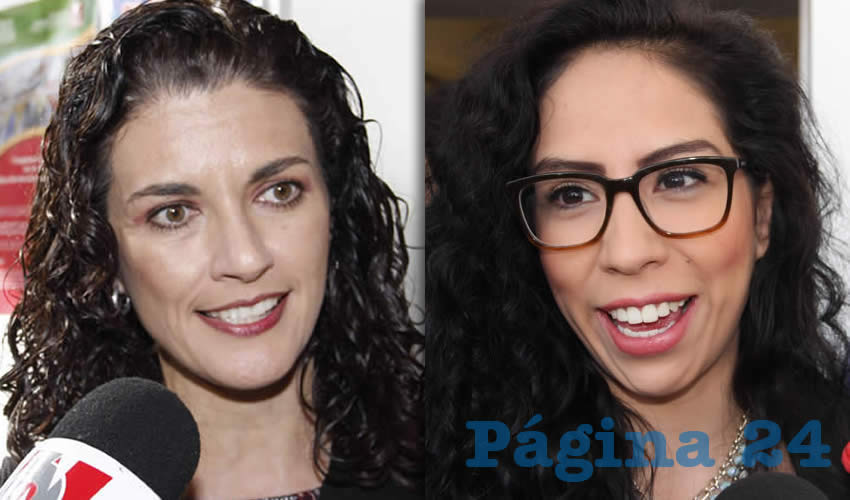 Laura Lorena Alba Nevárez, delegada de la SEP | Karla Medina Guardado, presidenta de la FEUAA