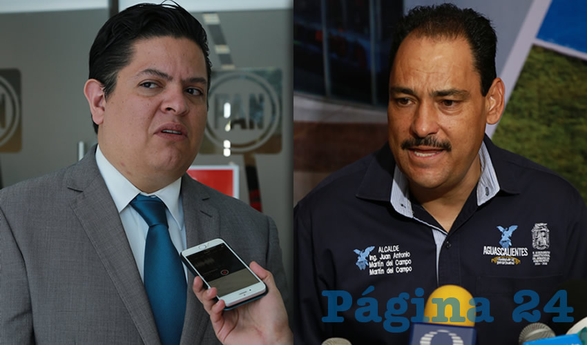 Mario Álvarez Michaus, diputado local por el PAN | Juan Antonio Martín del Campo, alcalde de la capital
