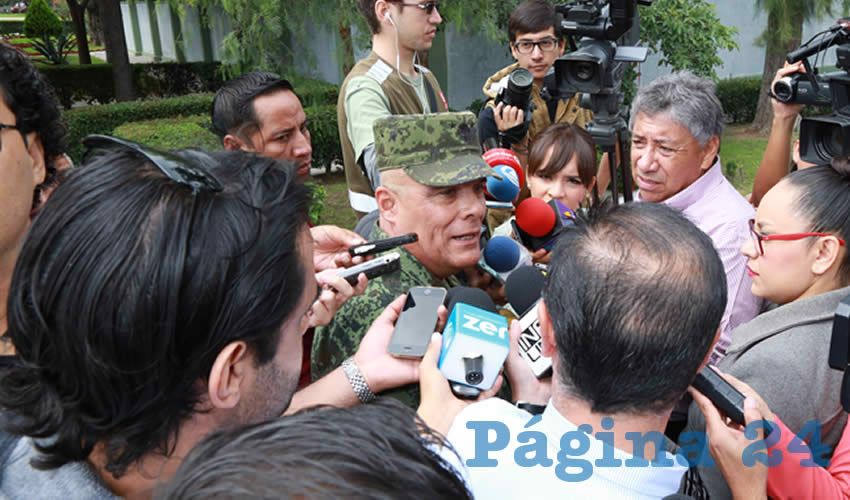 Juan Manuel Espinoza Valencia, comandante de la 14 Zona Militar (Foto: Eddylberto Luévano Santillán)