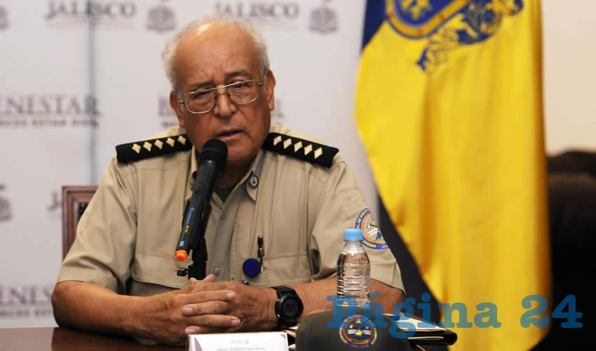 Trinidad López Rivas, director de la unidad estatal de protección civil y bomberos, minimizó los daños que han sufrido viviendas en distintos puntos de la ZMG, al asegurar que no había tales/Foto: Cortesía