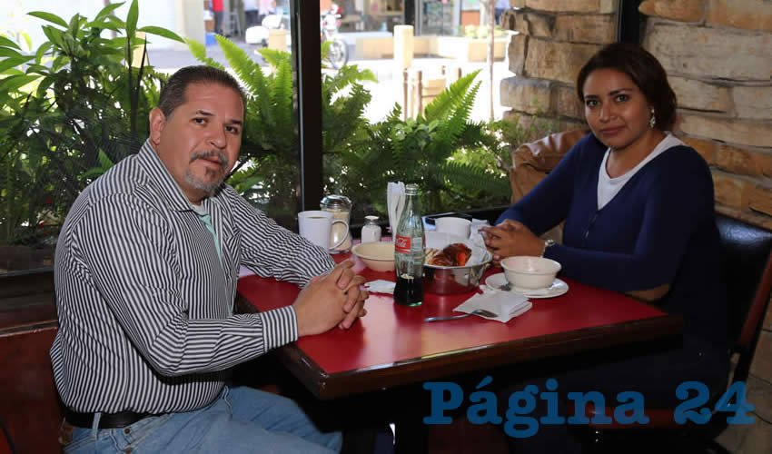 En Las Antorchas almorzaron Juan Manuel Rodr&iacute;guez Medina y Blanca Araceli V&aacute;zquez Velis