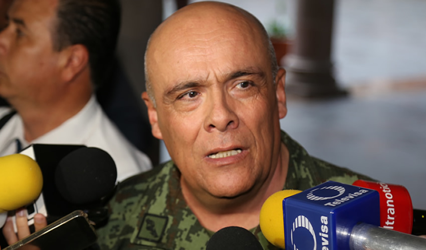 Juan Manuel Espinoza Valencia, comandante de la 14 Zona Militar (Foto: Eddylberto Luévano Santillán