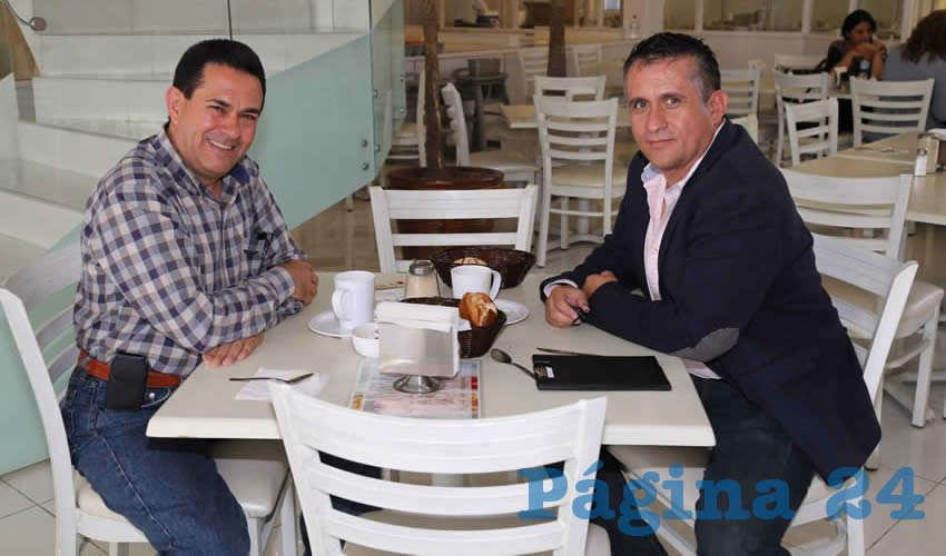 En el restaurante Del Centro almorzaron &Oacute;scar Ramos y Rafael Villalpando Vargas