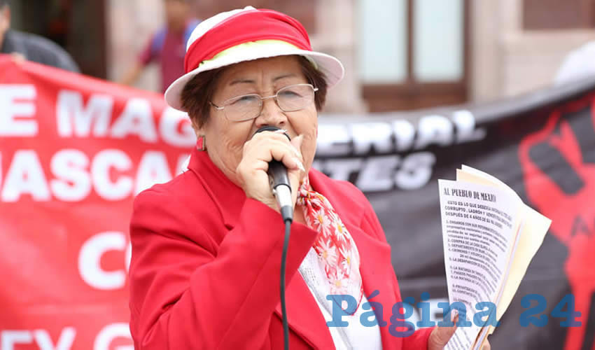 Mar&iacute;a de Jes&uacute;s Rangel Vel&aacute;zquez, coordinadora estatal de la Coalici&oacute;n Nacional de jubilados y Pensionados