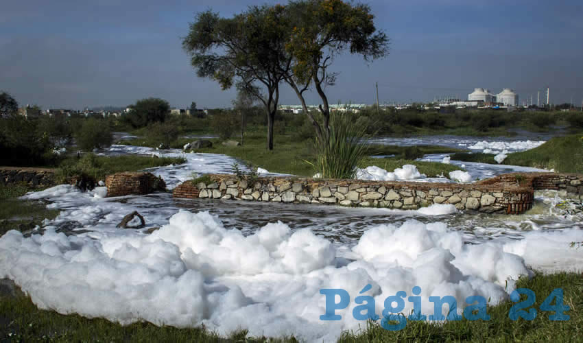El contaminado estado del cuerpo de agua fue constatado por observadores internacionales, quienes harán recomendaciones al gobierno mexicano, dado que hay bastantes casos donde se violan derechos humanos básicos, como la salud y el medio ambiente sano/Foto: Cuartoscuro