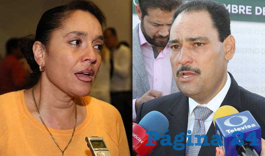 María de los Ángeles Aguilera, diputada local | Juan Antonio Martín del Campo, alcalde de Aguascalientes