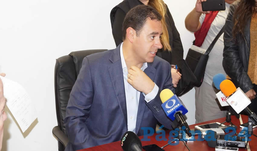 Alejandro Tello Cristerna: “No es una situación fácil, creo que todos conocemos, sabemos perfectamente que en estos últimos meses ha habido actos violentos entre grupos de la delincuencia organizada y al final nos ha ayudado para tener un diagnóstico más claro” (Foto: Merari Martínez Castro)