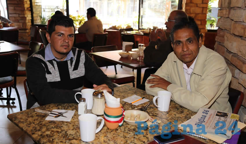 En Las Antorchas almorzaron Alan Montoya y Ra&uacute;l Gonz&aacute;lez Reyes