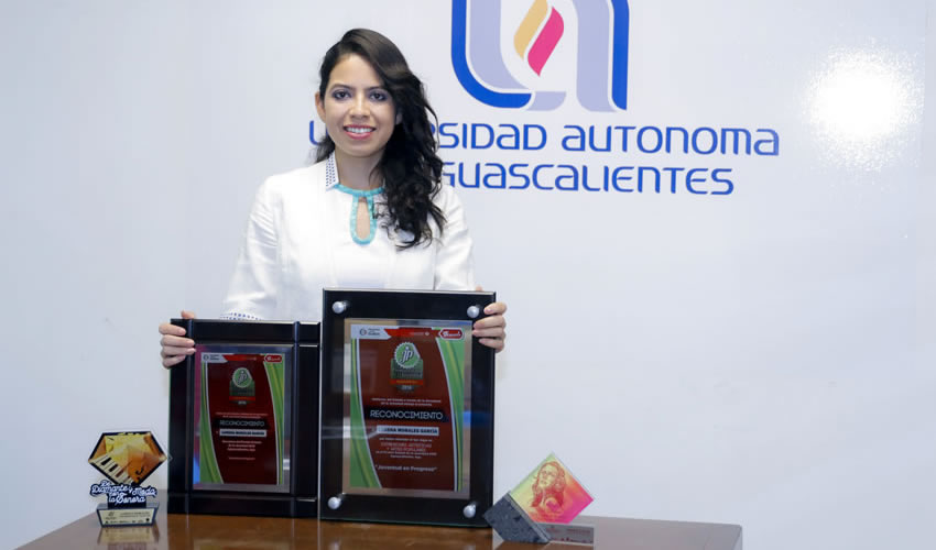 Lorena Morales Garc&iacute;a, egresada de la UAA, result&oacute; ganadora del Premio Estatal de la Juventud 2016 con el proyecto &ldquo;K&oacute;atlan&rdquo;