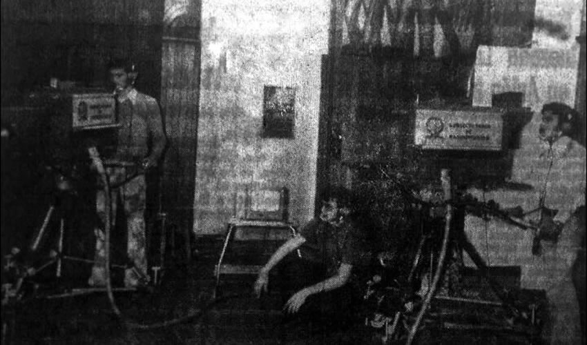 En el mezanine del Teatro Morelos se instaló el estudio y el control maestro de Televisión Cultural de Aguascalientes (Foto: El Sol del Centro, 30 de noviembre de 1976)