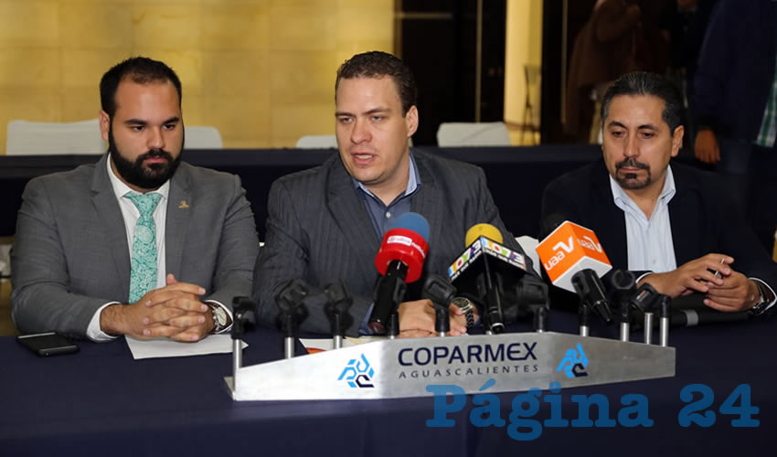 Rueda de prensa de la Coparmex (Foto: Eddylberto Lu&eacute;vano Santill&aacute;n)