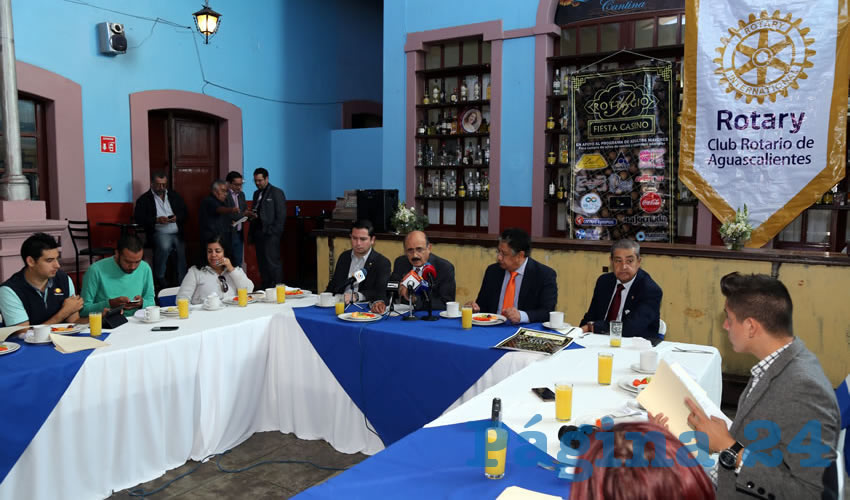 Rueda de prensa del Club Rotario Aguascalientes (Foto: Eddylberto Luévano Santillán)