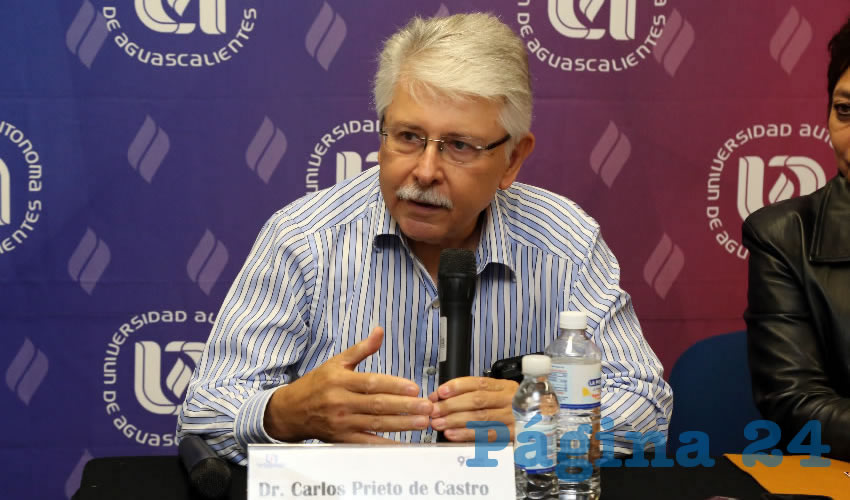 Carlos Prieto de Castro, catedrático de la UNAM (Foto: Eddylberto Luévano Santillán)