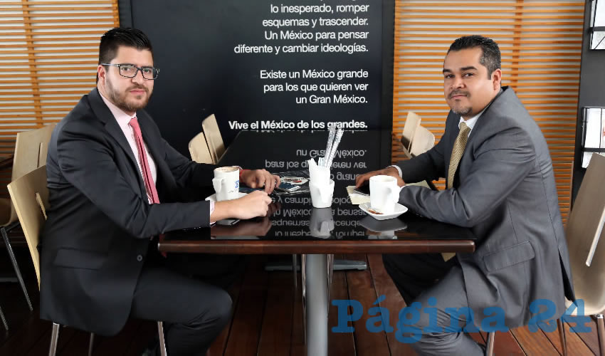 En Caf&eacute; Punta del Cielo departieron los diputados locales Armando Acosta Rodr&iacute;guez y Marco Arturo Delgado Mart&iacute;n del Campo