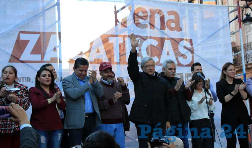 Andrés Manuel López Obrador: “Que busquen paleros en otros lados, aquí en Morena no somos paleros de corruptos; que quede claro y que no ande Tello queriendo meterse en asuntos internos de Morena” (Foto: Rocío Castro)