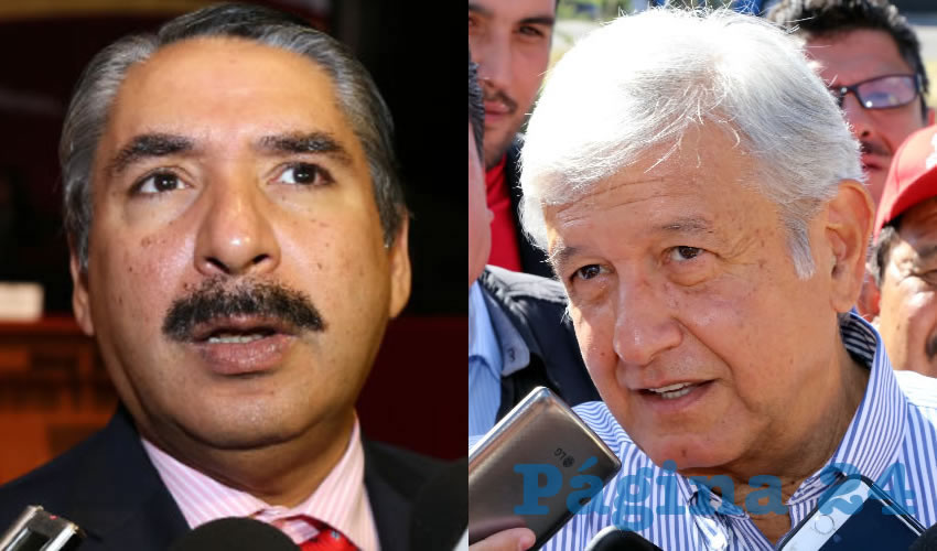 Óscar Fidel González Mendívil, fiscal general del Estado | Andrés Manuel López Obrador, presidente nacional de Morena