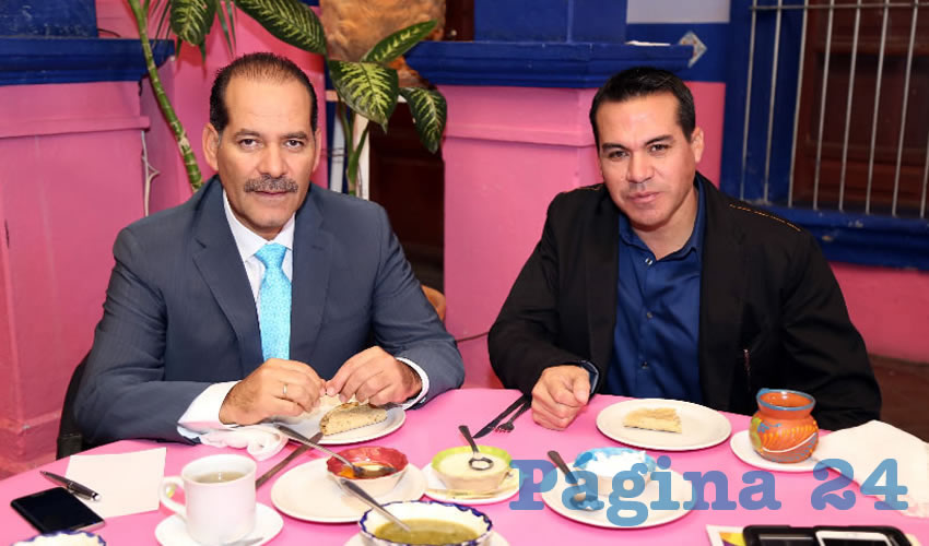 En La Saturnina almorzaron Mart&iacute;n Orozco Sandoval, gobernador electo, y Gustavo Sandoval Ruvalcaba