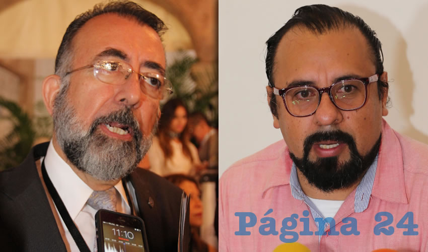 Jes&uacute;s Eduardo Mart&iacute;n J&aacute;uregi, titular de la CEDHA | Marco Garc&iacute;a Robles, director de la Fundaci&oacute;n VIHDHA
