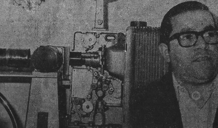 Jorge Galván, promotor cultural y director del canal cultural de Aguascalientes, todo queda en la cultura, fotografía publicada el 27 de noviembre de 1976 en El Sol del Centro