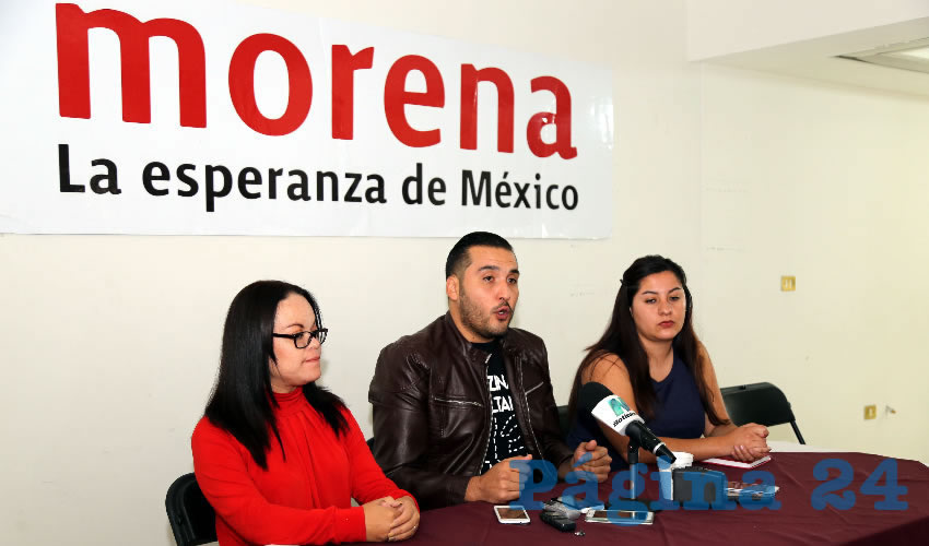 Conferencia de prensa de Morena (Foto: Eddylberto Lu&eacute;vano Santill&aacute;n)
