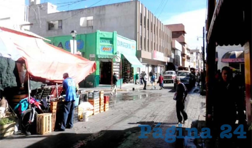 Comerciantes en la avenida Reforma