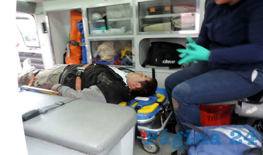 El motociclista fue hospitalizado