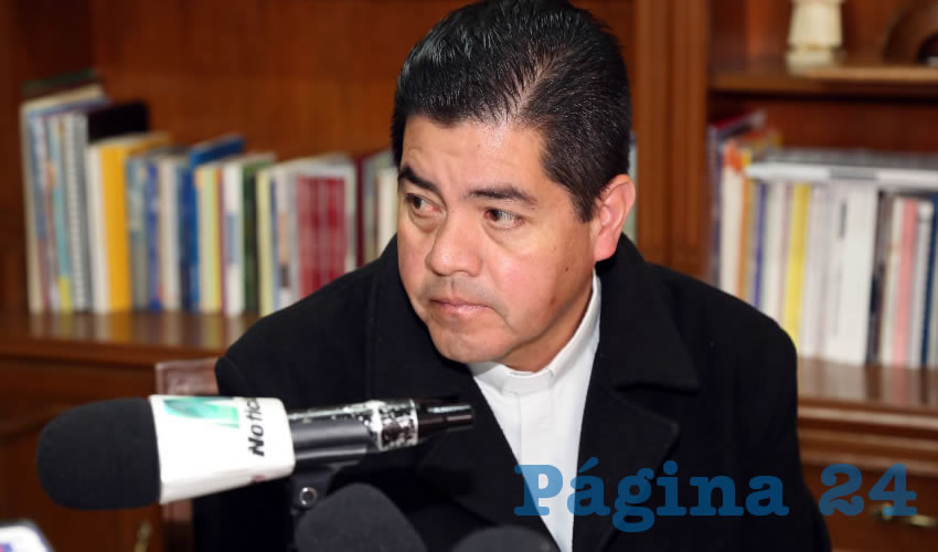 Carlos Alberto Alvarado Quezada, vocero de la Diócesis de Aguascalientes (Foto: Eddylberto Luévano Santillán)