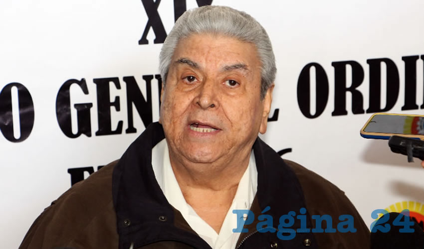 Carlos Aceves del Olmo, l&iacute;der nacional de la CTM (Foto: Eddylberto Lu&eacute;vano Santill&aacute;n)
