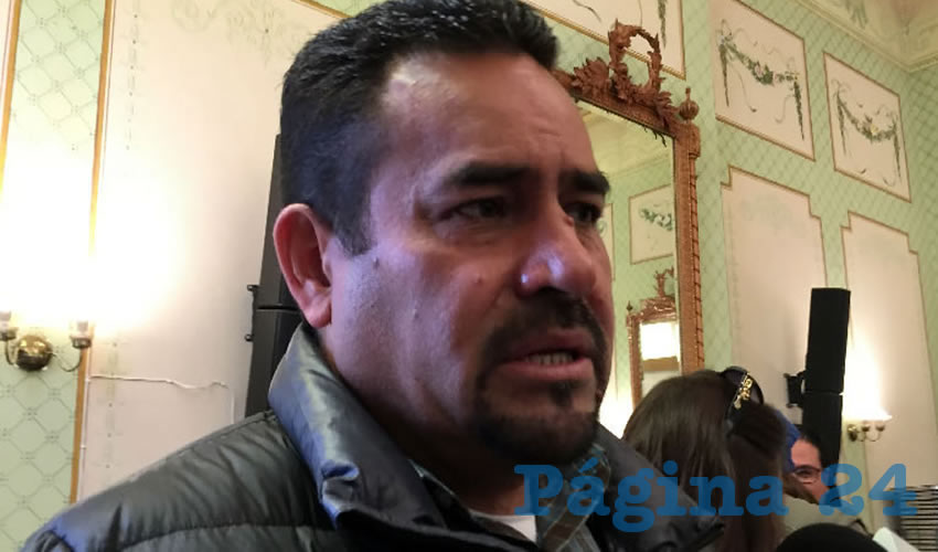 Huberto Rincón García, presidente municipal de Ojocaliente (Foto: Rocío Castro Alvarado)