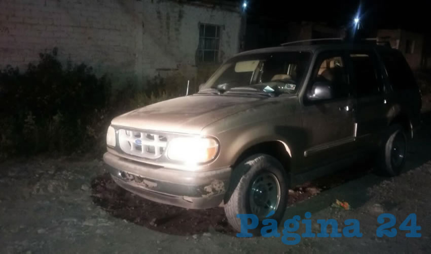 La camioneta en la que fue ejecutado el hombre