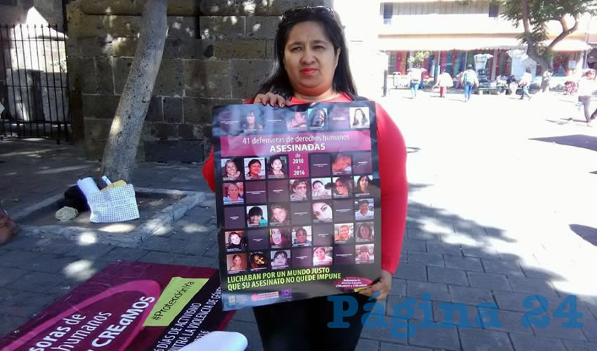Alejandra Cartagena miembro de Cladem señaló que además de asesinatos que sufren las defensoras de los derechos humanos en el país, también son víctimas de acoso sexual por parte de funcionarios/Foto: Elizabeth Ríos Chavarría