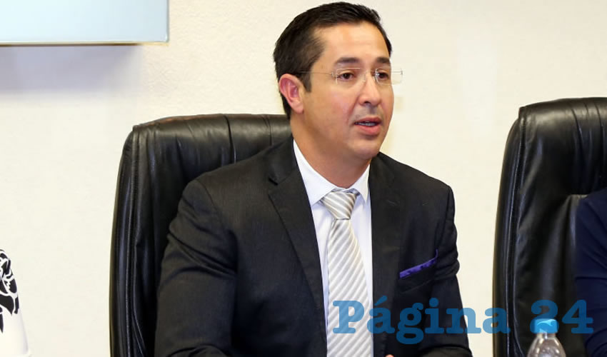 Luis Fernando Landeros Ortiz, consejero presidente del IEE (Foto: Eddylberto Luévano Santillán)