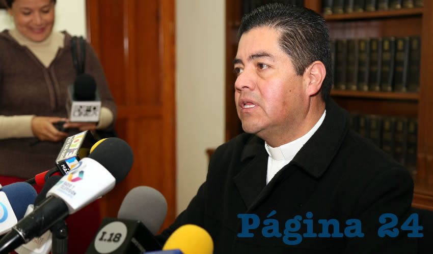 Carlos Alberto Alvarado Quezada, vocero de la Di&oacute;cesis de Aguascalientes (Foto: Eddylberto Lu&eacute;vano Santill&aacute;n)