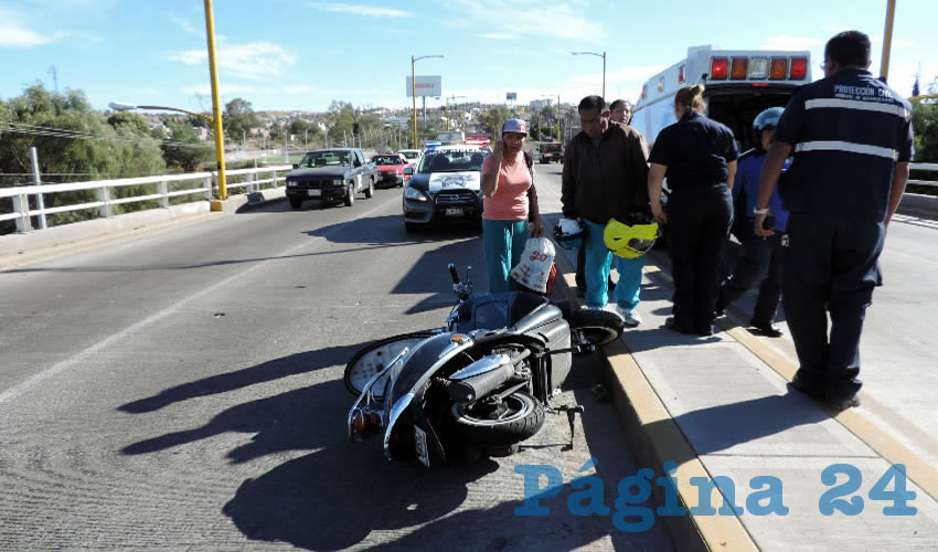 En esta motocicleta se trasladaban los adolescentes previo a sufrir el percance