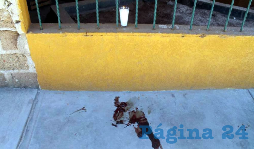 Colocaron una veladora donde quedó el cadáver