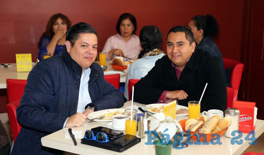 En el restaurante Mitla compartieron el pan y la sal Mario Alberto &Aacute;lvarez Michaus y &Oacute;scar Guti&eacute;rrez Acevedo