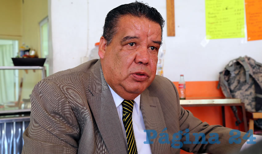 Francisco Javier Flores Flores, líder de Cimientos del Magisterio (Foto Eddylberto Luévano Santillán)