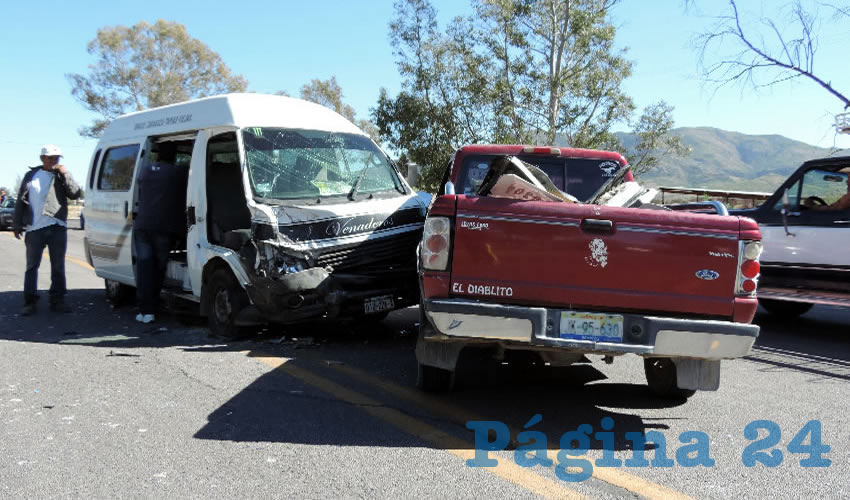El conductor de la Ranger provoc&oacute; el percance al cerrarle el paso a la &ldquo;combi&rdquo;